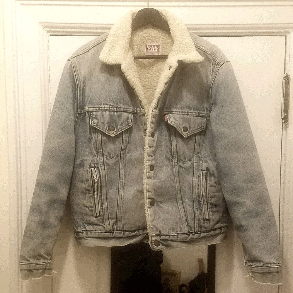 1970's vintage Levi's denim shearling jacket